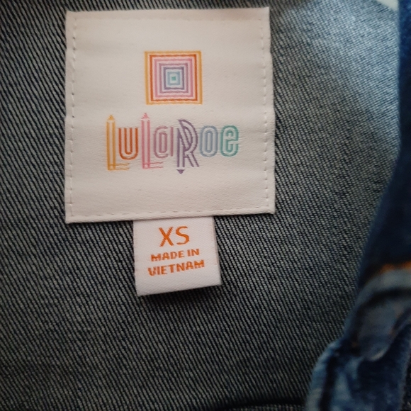 Women's LULAROE Jean Jacket Size XSmall - Picture 5 of 5